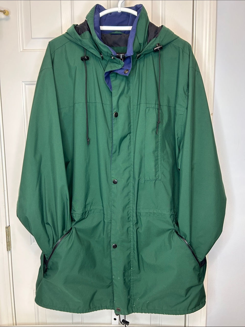 Outback Trading Company 1990 Men's Green Hooded Waterproof Rain Jacket